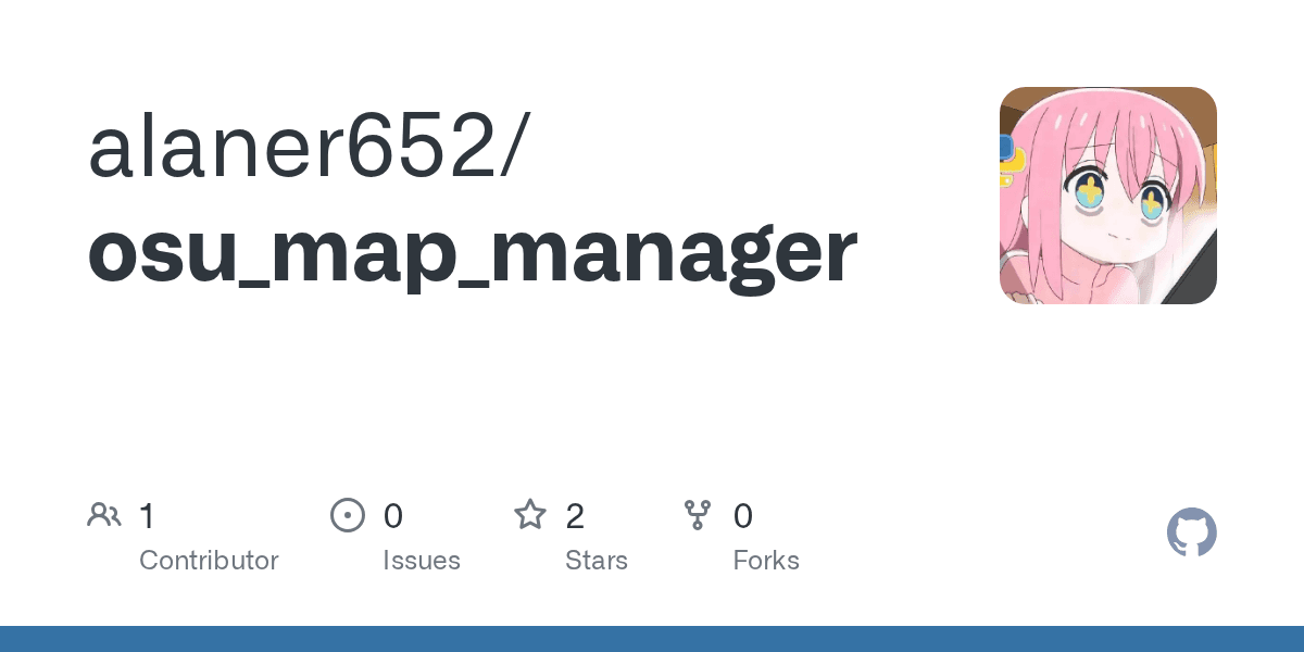 osu! Map Manager 的頁面預覽